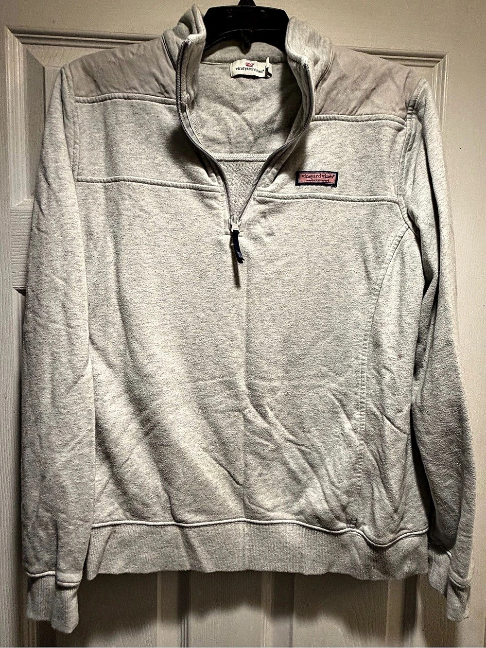 vineyard vines Gray Quarter-Zip Sweatshirt Size Large
